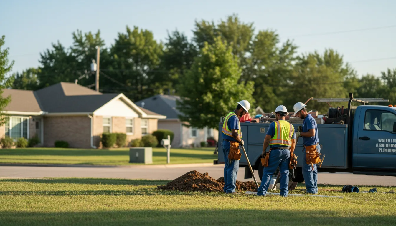 Residential water line and bathroom plumbing service in Gregory, AR